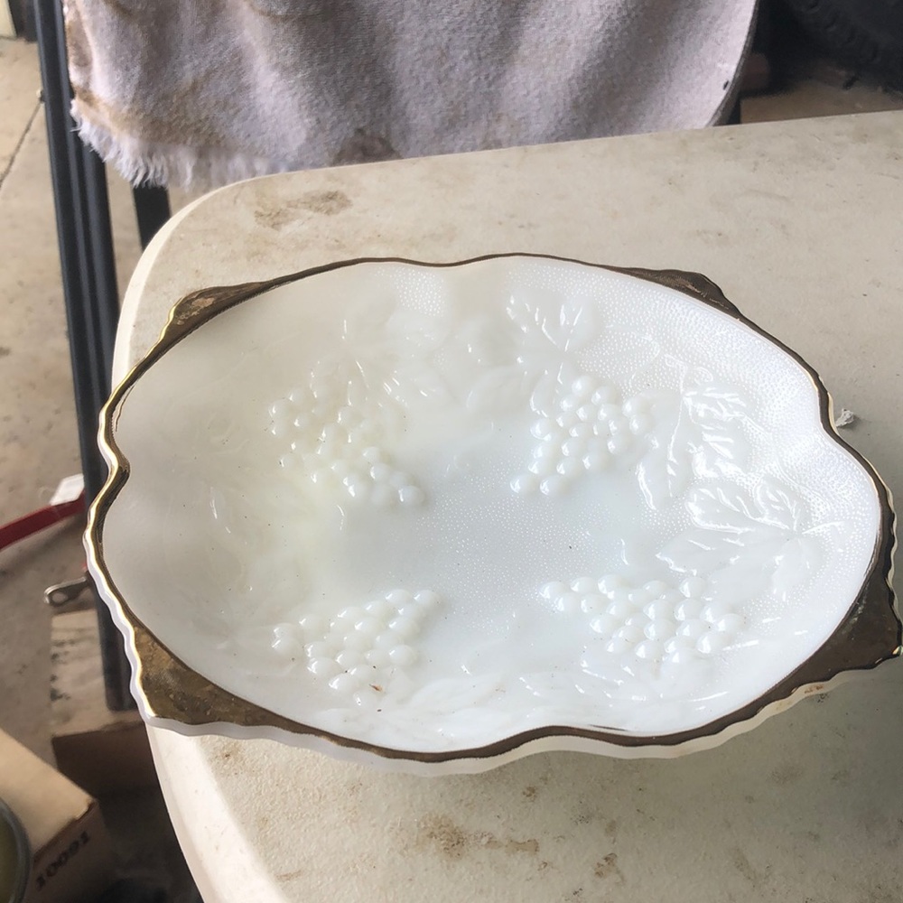 Vintage milk glass